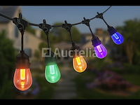 4 x 10 meter rgb led lichtslinger – e27 – waterdicht ip65 – binnen & buiten - afbeelding 1 van  4