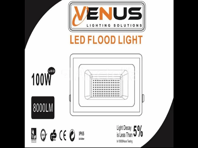 4 x 100w led breedstraler - 6500k koud wit - afbeelding 2 van  4