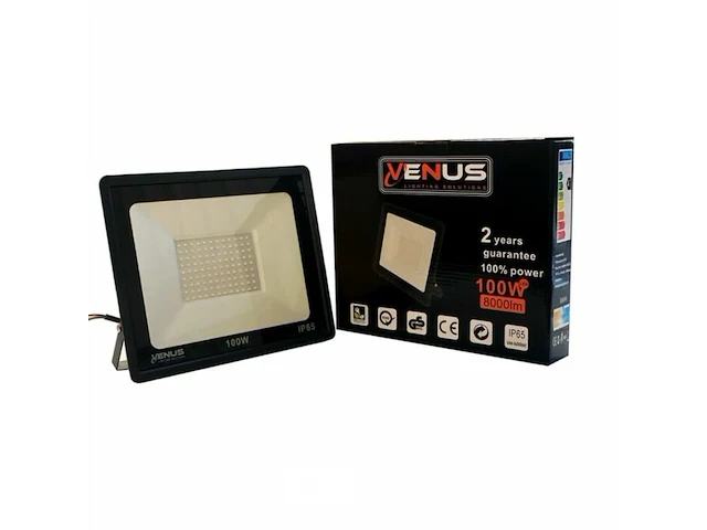 4 x 100w led breedstraler - 6500k koud wit - afbeelding 1 van  5