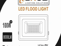 4 x 100w led breedstraler - 6500k koud wit - afbeelding 4 van  5