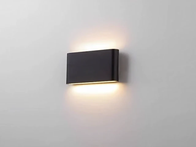 4 x 12w led wandlamp duo licht zwart warm wit waterdicht - afbeelding 5 van  8