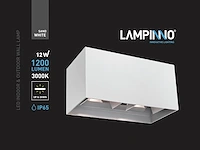 4 x 12w led wit wandlamp 4 licht verstelbaar waterdicht - afbeelding 2 van  10