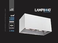 4 x 12w led wit wandlamp 4 licht verstelbaar waterdicht - afbeelding 9 van  9