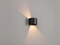 4 x 12w led zwart wandlamp rond duo licht verstelbaar waterdicht - afbeelding 3 van  8
