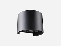 4 x 12w led zwart wandlamp rond duo licht verstelbaar waterdicht - afbeelding 6 van  8