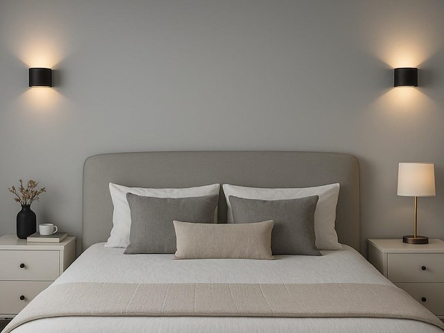 4 x 12w led zwart wandlamp rond duo licht verstelbaar waterdicht - afbeelding 2 van  8