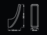 4 x 15w led wandlamp gebogen design zand zwart warm wit waterdicht - afbeelding 6 van  7