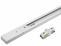 4 x 2 meter rail voor 1 fase 2 draden railsystem met doorverbinder wit - afbeelding 1 van  3