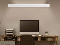 4 x 40w led 120cm linear design hanglamp met 3 kleur licht switch wit - afbeelding 5 van  6
