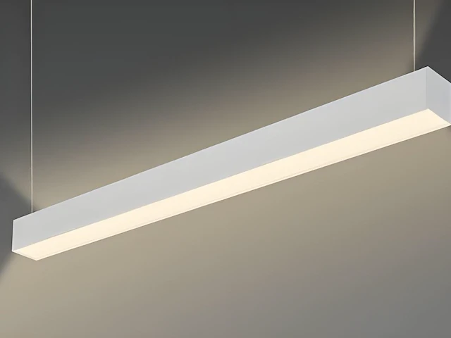 4 x 40w led 120cm linear design hanglamp met 3 kleur licht switch wit - afbeelding 1 van  6