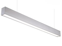 4 x 40w led 120cm linear design hanglamp met 3 kleur licht switch wit - afbeelding 3 van  6