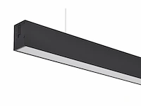 4 x 40w led 120cm linear hanglamp 3 kleur licht switch zwart - afbeelding 3 van  7