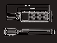 4 x 50w 5000k led straatverlichting met lens waterdicht kantelbaar - afbeelding 2 van  10