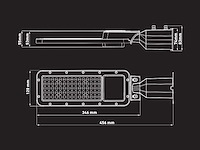 4 x 50w 5000k led straatverlichting met lens waterdicht kantelbaar - afbeelding 2 van  10
