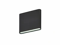 4 x 6w led design wandlamp duo licht zand zwart warm wit waterdicht - afbeelding 1 van  7