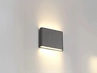 4 x 6w led design wandlamp duo licht zand zwart warm wit waterdicht - afbeelding 2 van  7