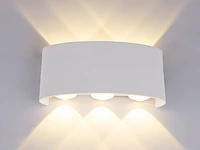 4 x 6w led ovaal wandlamp zes licht zand wit warm wit waterdicht - afbeelding 1 van  5