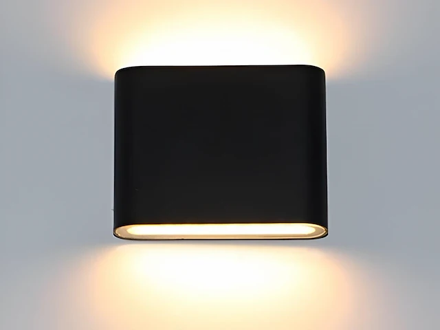 4 x 6w led wandlamp duo licht zwart warm wit waterdicht - afbeelding 4 van  7