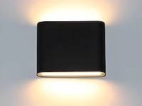 4 x 6w led wandlamp duo licht zwart warm wit waterdicht - afbeelding 4 van  7