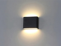 4 x 6w led wandlamp duo licht zwart warm wit waterdicht - afbeelding 2 van  9