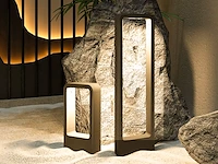 4 x 7w led zand zwart tuinlamp 60cm warm wit - afbeelding 5 van  8