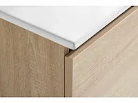 4 x 80cm badkamermeubelset mdf - kleur: wit eik - afbeelding 5 van  6