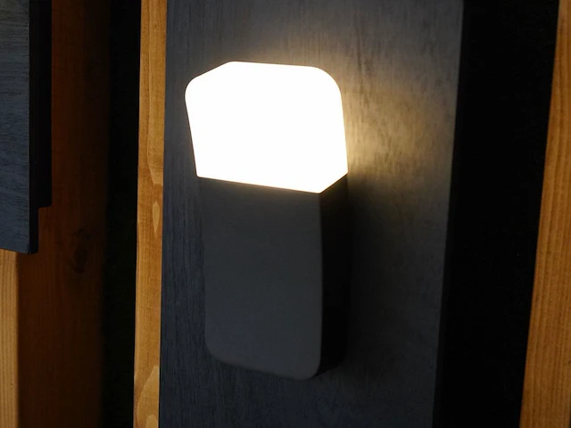 4 x 9.5w led wandlamp gebogen zand zwart warm wit waterdicht - afbeelding 4 van  7
