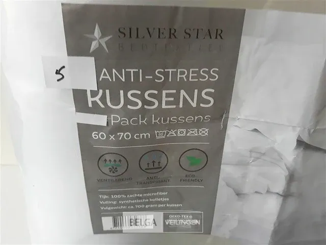 4 x anti stress hoofdkussen 60x70 cm - afbeelding 3 van  3