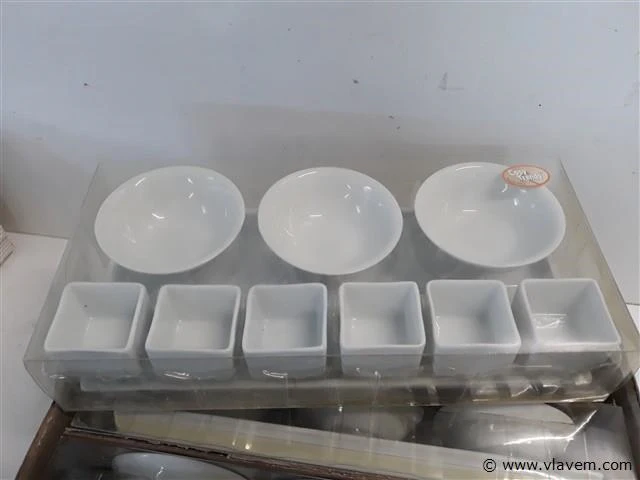 4 x aperoset porselein 10 delig - afbeelding 2 van  2
