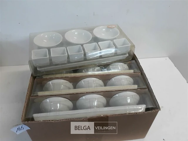 4 x aperoset porselein 10 delig - afbeelding 1 van  3