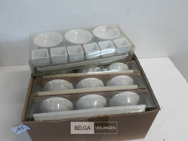 4 x aperoset porselein 10 delig - afbeelding 1 van  3