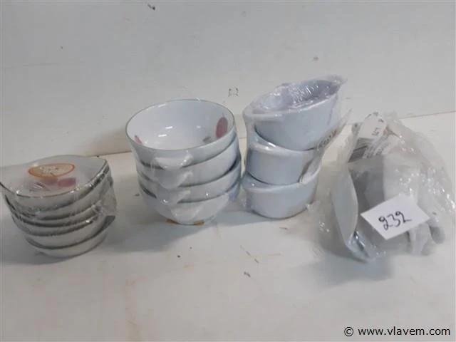 4 x aperoset porselein 4 assorti - afbeelding 2 van  2