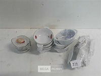 4 x aperoset porselein 4 assorti - afbeelding 2 van  3