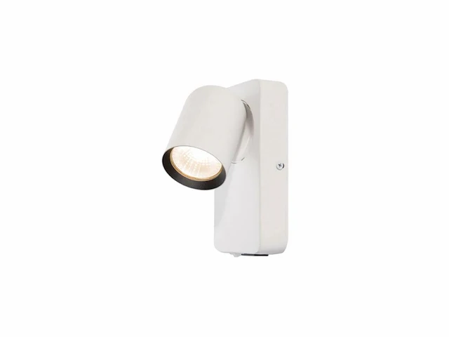 4 x bedlamp wandlamp gu10 armatuur cilinder wit en zwart draaibaar - afbeelding 1 van  4