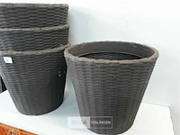 4 x bloempot rond h 35 cm d 35 cm - afbeelding 3 van  3