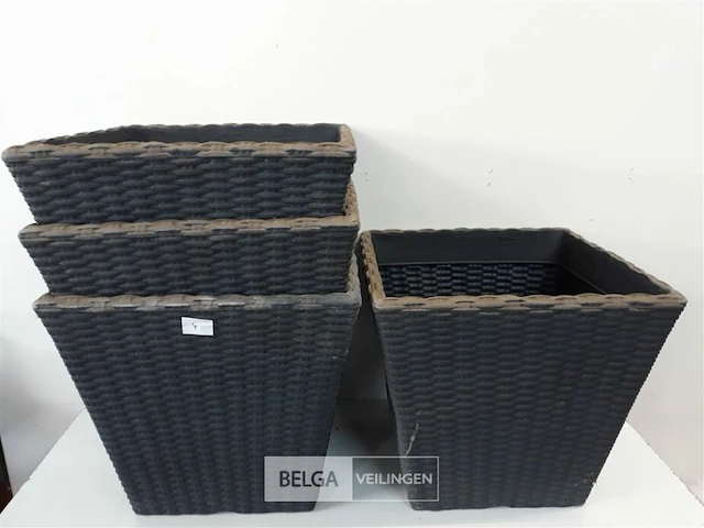 4 x bloempot vierkant 35 x 35 cm - afbeelding 1 van  3