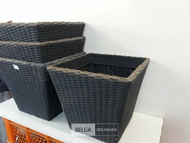 4 x bloempot vierkant 35 x 35 cm - afbeelding 3 van  3