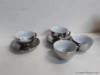 4 x cappuccino tas met onderbord - afbeelding 1 van  2