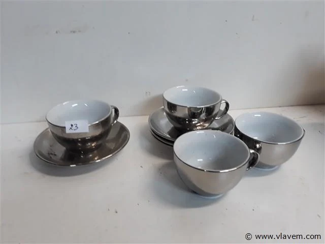 4 x cappuccino tas met onderbord - afbeelding 1 van  2