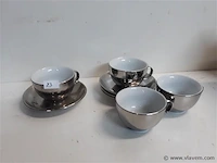4 x cappuccino tas met onderbord - afbeelding 1 van  2
