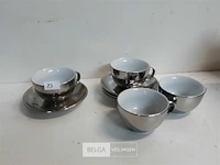 4 x cappuccino tas met onderbord - afbeelding 1 van  3