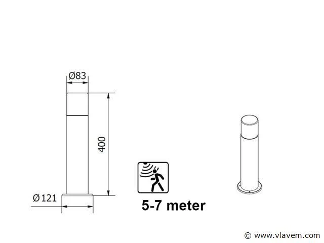 4 x cortona 40 sensor buiten lamp zwart - afbeelding 2 van  7