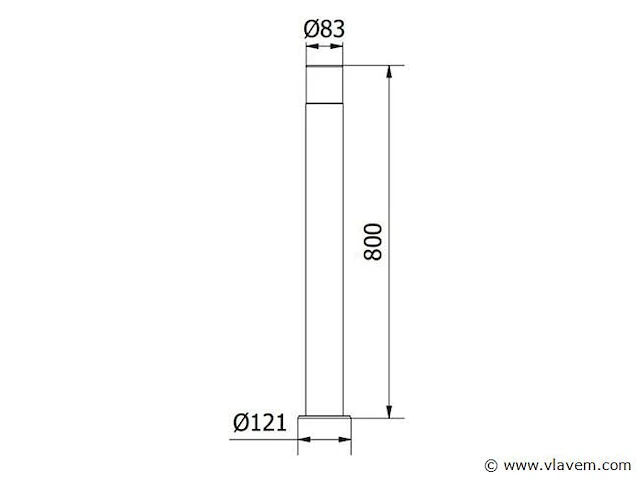 4 x cortona 80 buiten lamp zwart - afbeelding 5 van  9