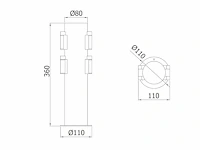 4 x cortona buiten kolom 4 x schuko zwart - afbeelding 3 van  7