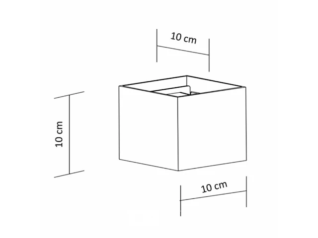 4 x cube black bidirectionele led wandlamp – 2x5w – 3500k neutraal wit – ip54 (sw-2312-2) - afbeelding 6 van  6