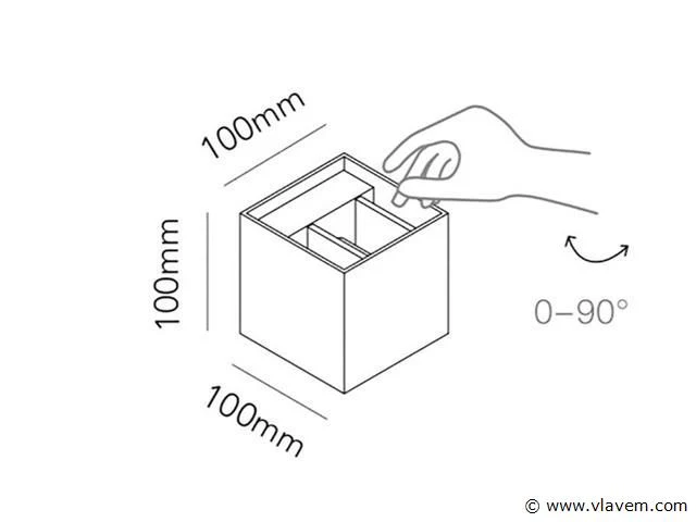 4 x cube motion wand armaturen zwart - afbeelding 7 van  8