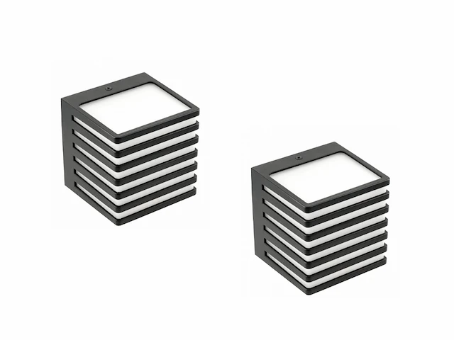 4 x cube opal-z wand armaturen zwart - afbeelding 3 van  5