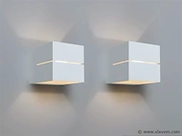4 x cube split wand opbouw spot wit - afbeelding 1 van  7