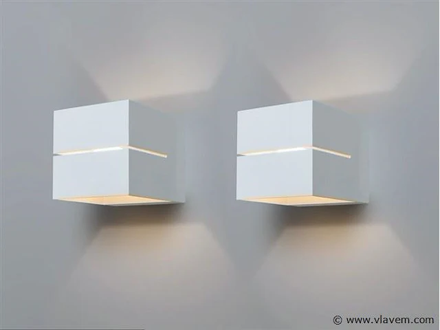 4 x cube split wand opbouw spot wit - afbeelding 7 van  7