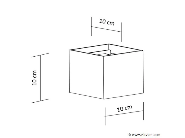4 x cube wit bidirectionele led wandlamp – 2x5w – 3500k neutraal wit – ip54 (sw-2312-2) - afbeelding 4 van  5